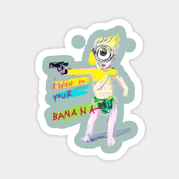 Baby with gun Sticker by martinussumbaji